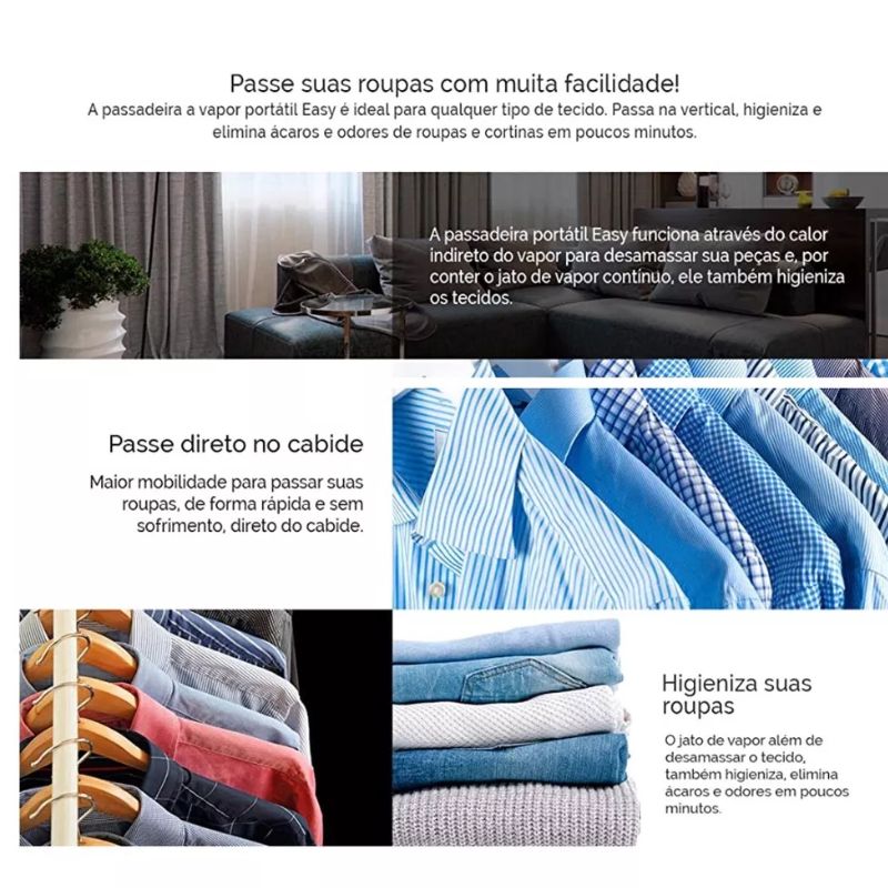 Passadeira De Roupas A Vapor Portátil